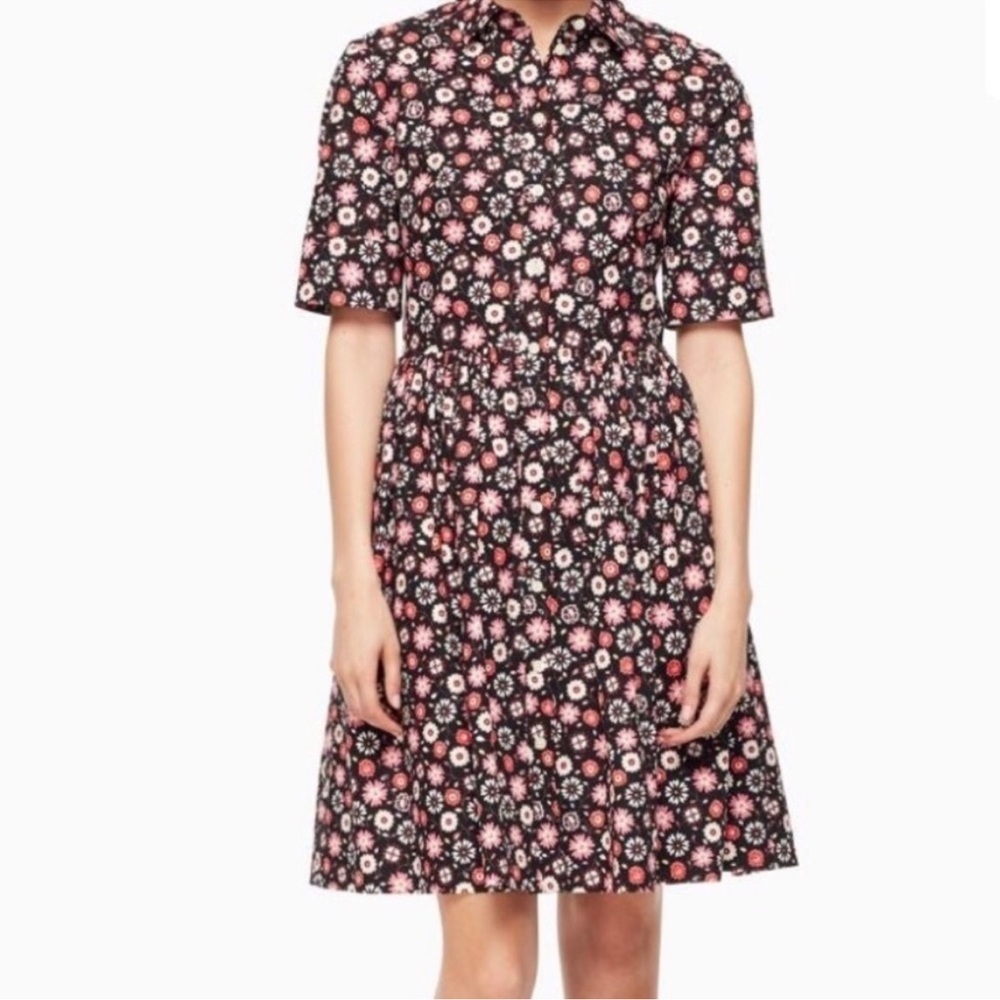 Kate Spade Red and Pink Buttoned Midi Sundress Size 4